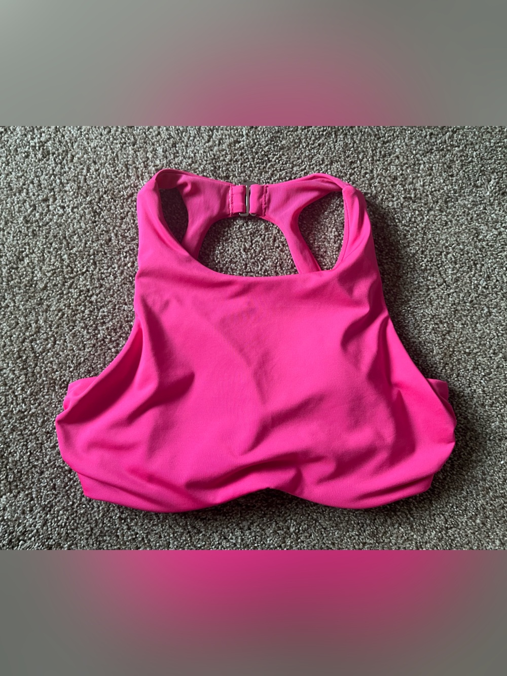 Athleta Maldives High-Neck Swim Top in Hot Pink
